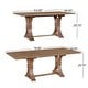 preview thumbnail 35 of 33, Christopher Knight Home - Rustic Extendable Dining Table with Rubberwood X-Frame Base and Extension Leaf