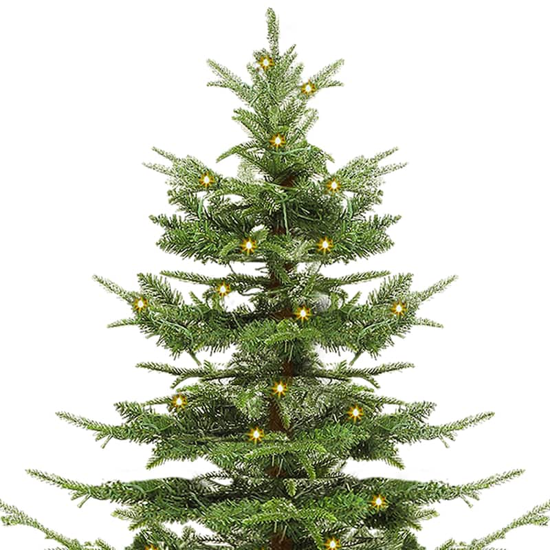 Moasis 6.5/7 ft Pre-Lit Artificial Aspen Fir Artificial Christmas Tree with 500 Multi-Mode Lights