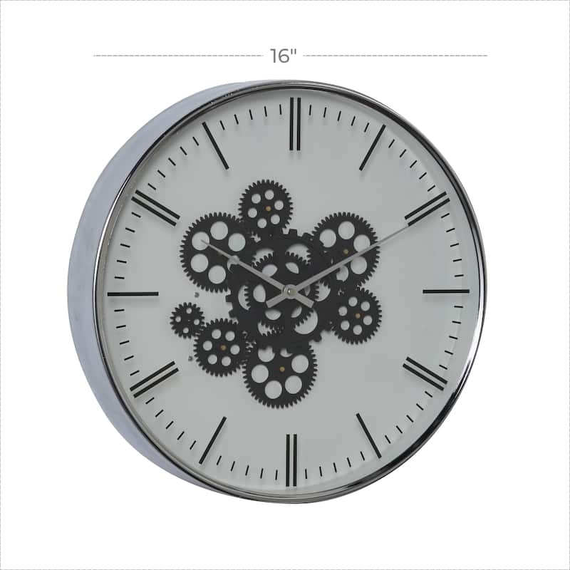 Metal Wall Clock - White - Roche River Decor