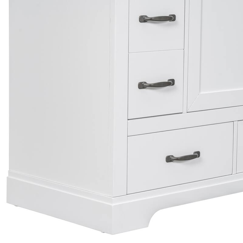 Bathroom Vanity with Sink Combo, Six Drawers