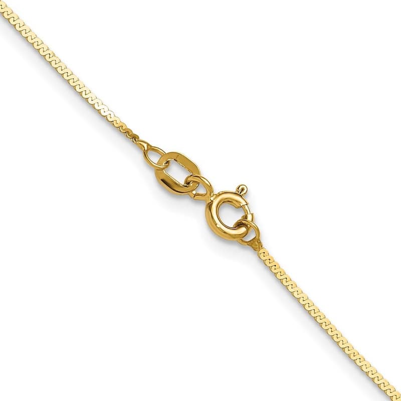 Curata 14k Yellow Gold 0.95mm Serpentina Chain Bracelet Options: 7" 8"