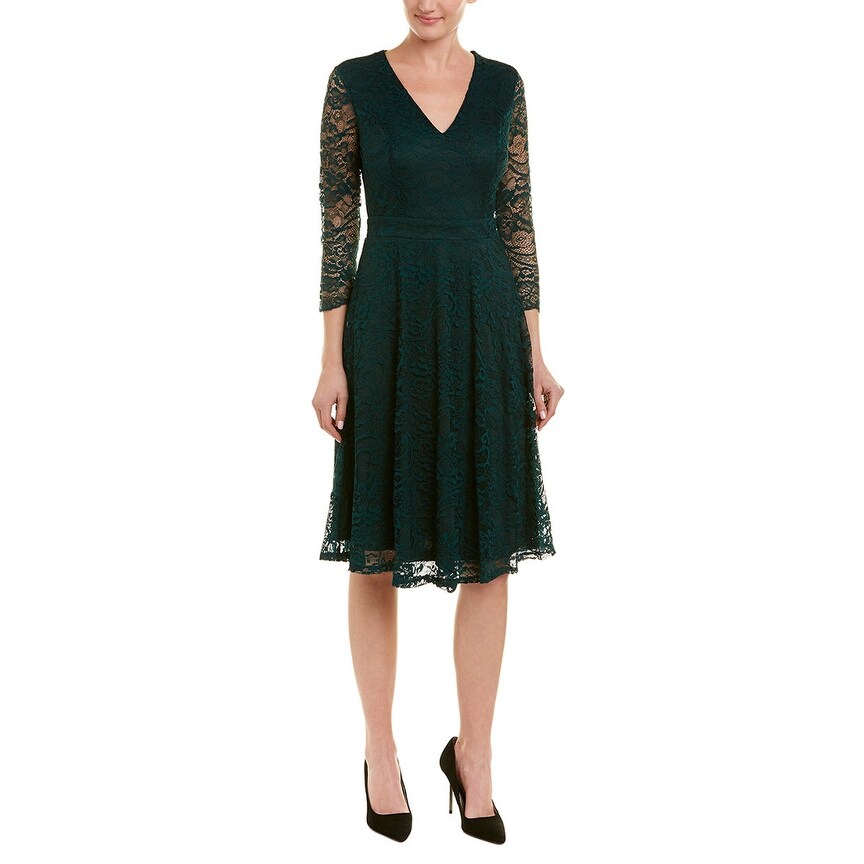 alexia admor green over black dress