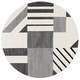 preview thumbnail 74 of 84, SAFAVIEH Hollywood Tatianna Mid-Century Modern Abstract Rug 6'7" Round - Ivory/Grey - Round