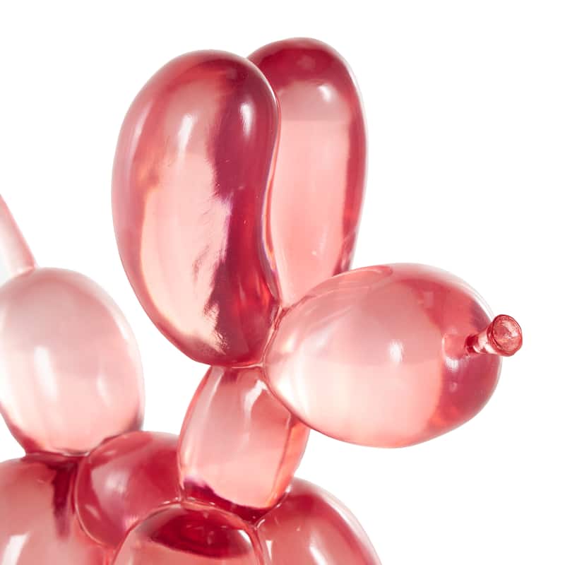 Resin Dog Tinted Balloon Sculpture - Light Blue, Green or Pink - Roche River Decor