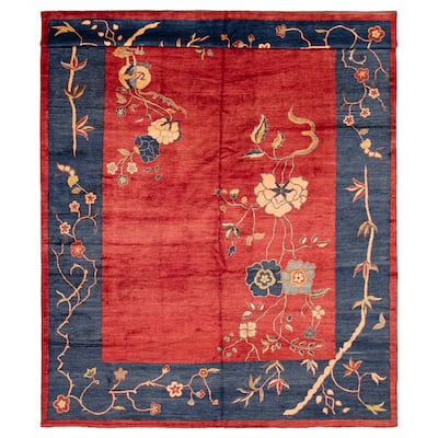 ECARPETGALLERY Hand-knotted Finest Kargahi Red Wool Rug - 10'6 x 14'4