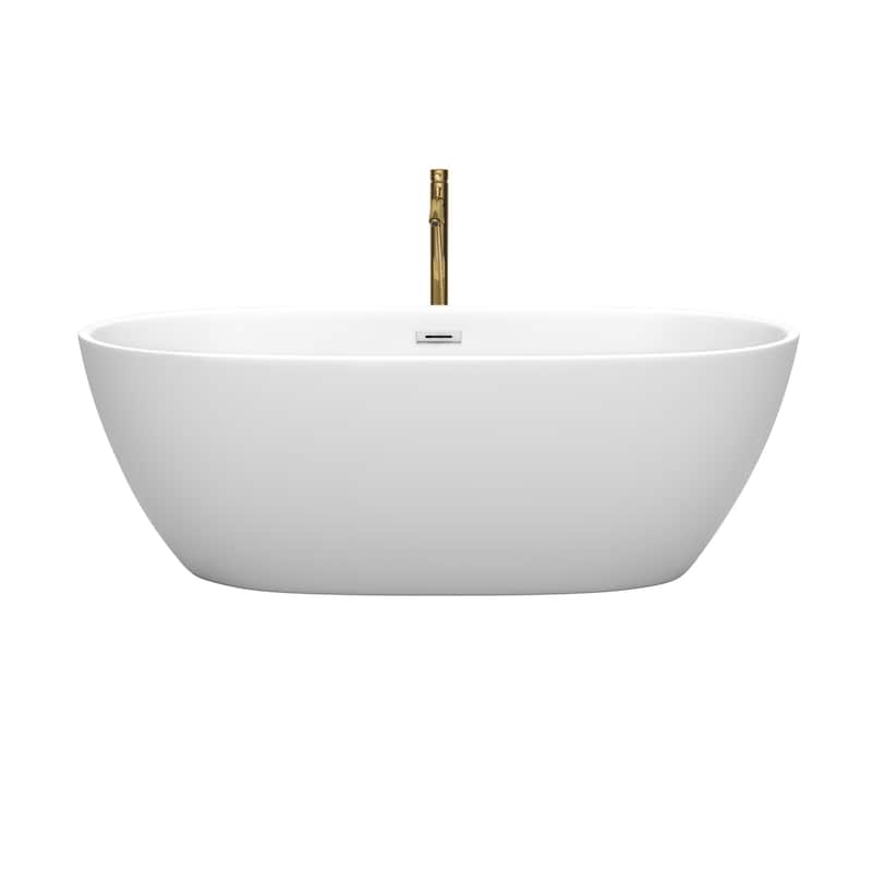 Wyndham Collection Juno 67" Free Standing Acrylic Soaking Tub with