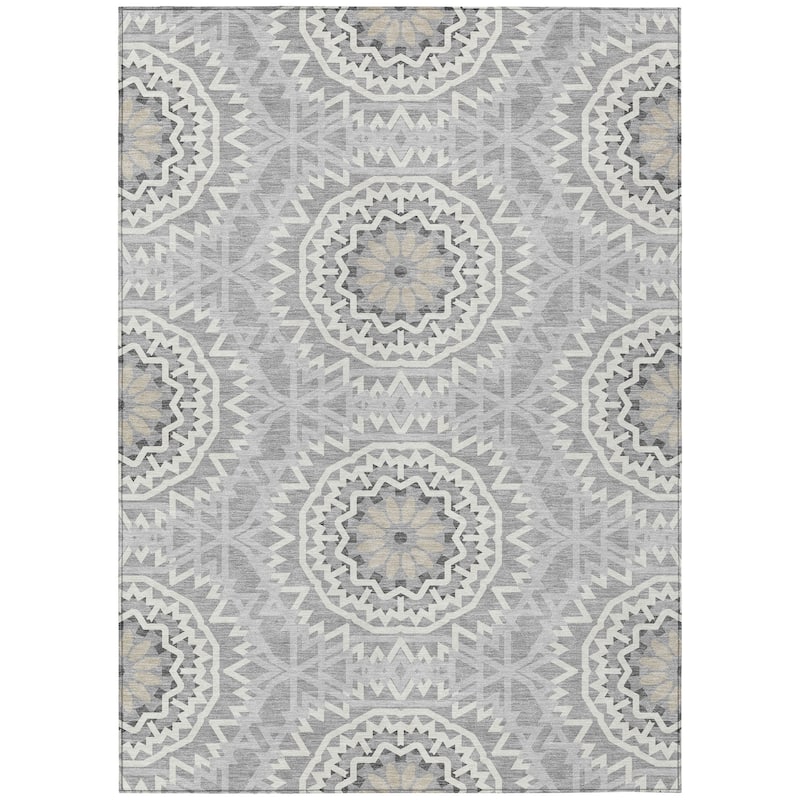 Machine Washable Indoor/ Outdoor Chantille Boho Moroccan Rug
