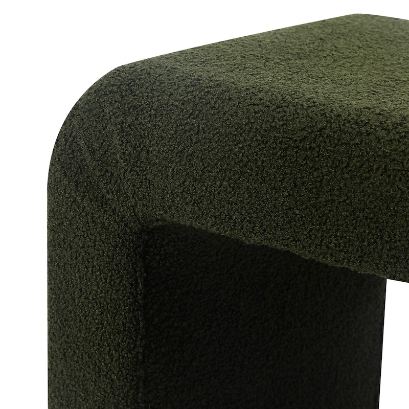 Adeco Velvet Footrest Ottoman for Living Room Bedroom