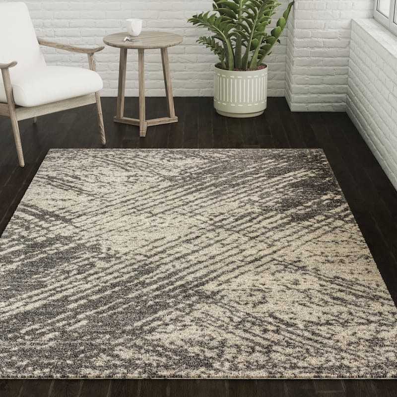 Addison Barkley Dense Abstract Shadow Striped 1'8" x 2'6" Accent Rug - 9'4" x 13'2" - Rectangle
