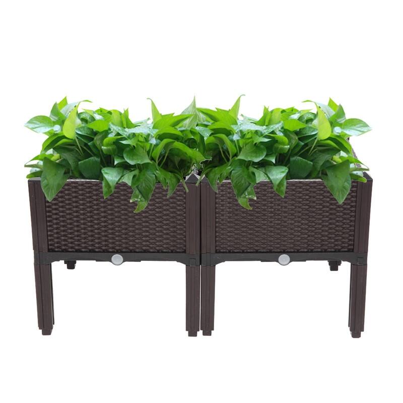 Free Splicing Injection Planting Box Brown - Brown - 2 pack