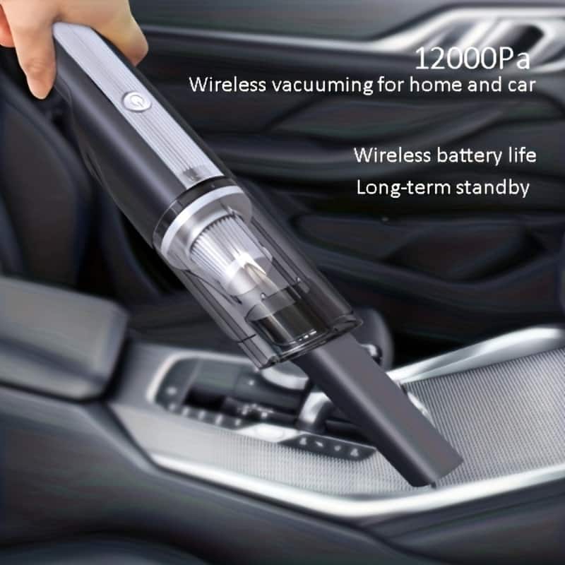 Handheld Car Vacuum Cleaner with Strong Suction Mini Wired Red Rechargeable Vacuum for Home