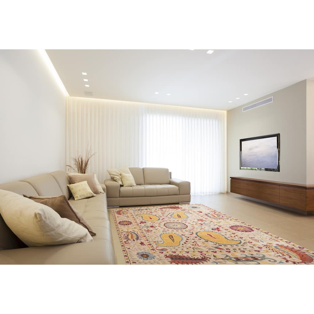 Home Décor Ivory Transitional Floral Paisley Area Rug | Elegant & Stylish Rug for Enhancing Your Living Room, Bedroom,