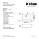 preview thumbnail 69 of 87, KRAUS Dex Stainless Steel Single Bowl Undermount Kitchen Bar Sink