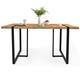 Modern Vintage Rectangle Dining Table - Black - Black