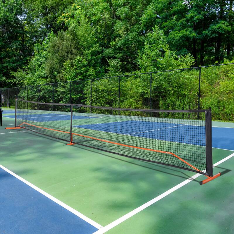 22 Feet Regulation Portable Pickleball Net Set with Carrying Bag and Balls Paddles