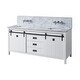 preview thumbnail 1 of 1, Da Vinci Premium 72 in. Vanity in White with White Carrara Marble Top with white basins