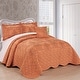 preview thumbnail 46 of 46, 4 Piece Queen Bed Brocade Embroidery Bedspread Set