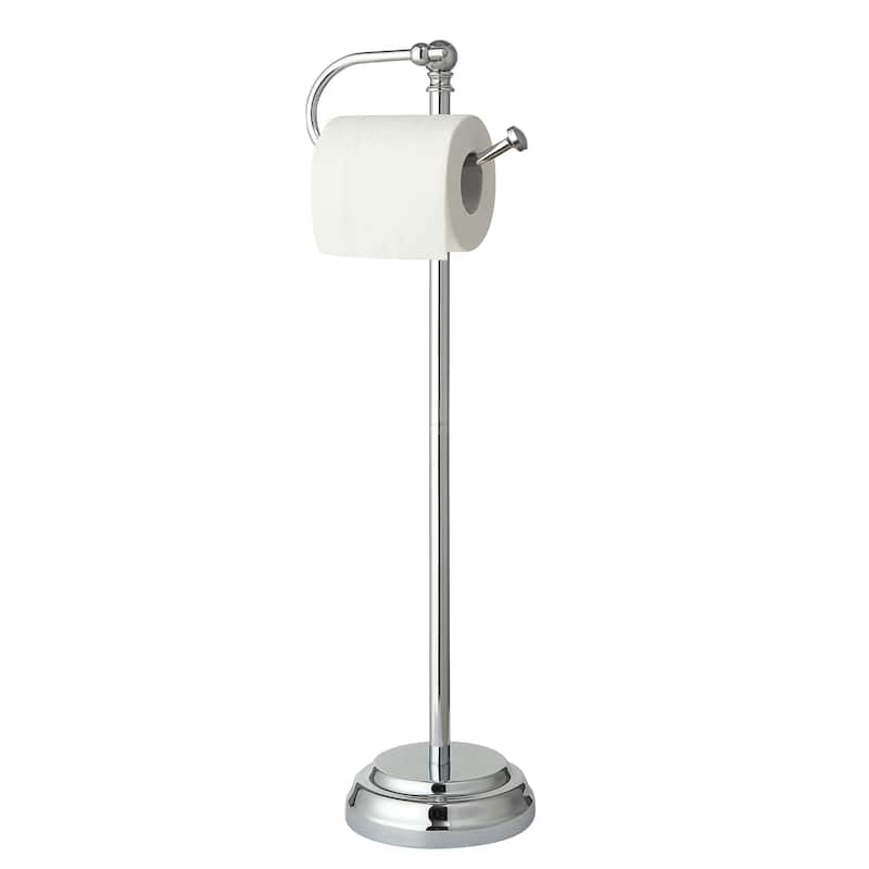 Classic Bathroom Free Standing Toilet Tissue Paper Roll Holder Stand