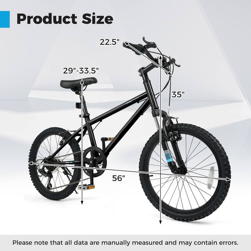 Metal Plastic Kids Mountain Bike with 6-Speed Shimano and Front Suspension