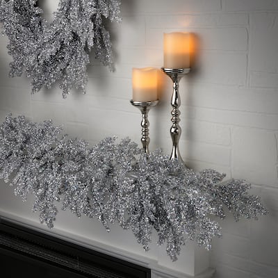48" Lazer Glitter Pine Garland - Silvee - 48