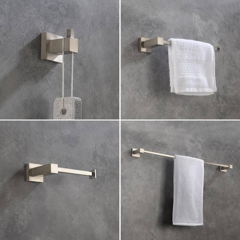 Cube 4 Piece Bathroom Hardware Set