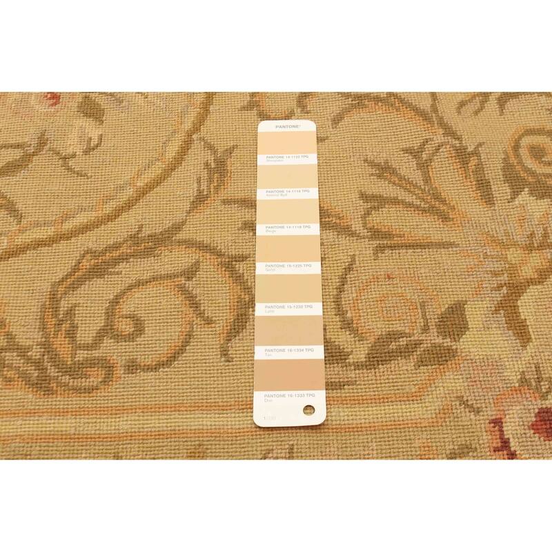 ECARPETGALLERY Flat-Weave Dynasty Khaki Cotton Tapestry Kilim - 2'11 x 4'11