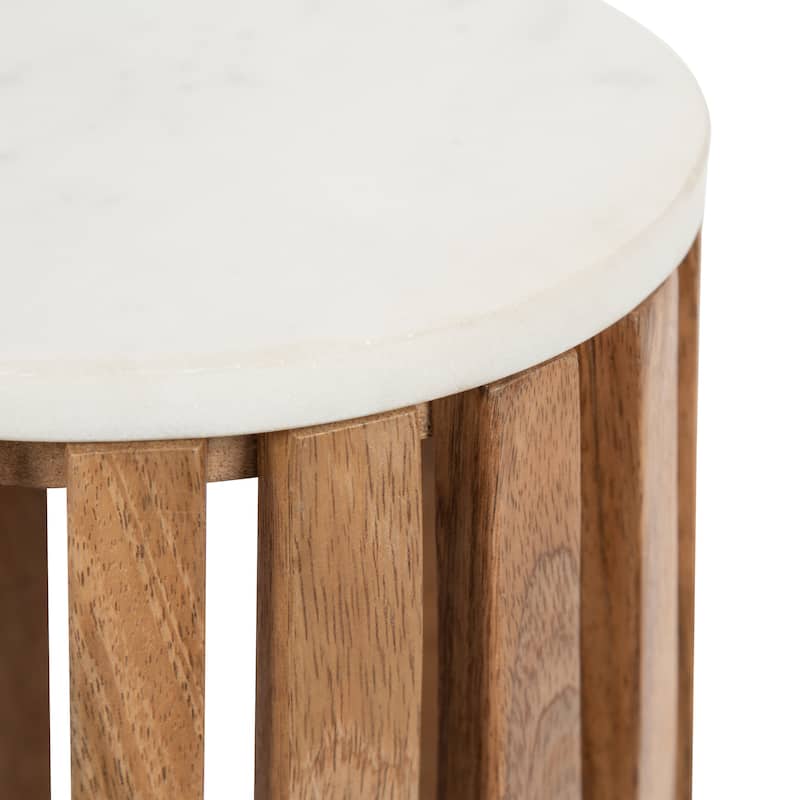 Kate and Laurel Paynter Marble Drink Table