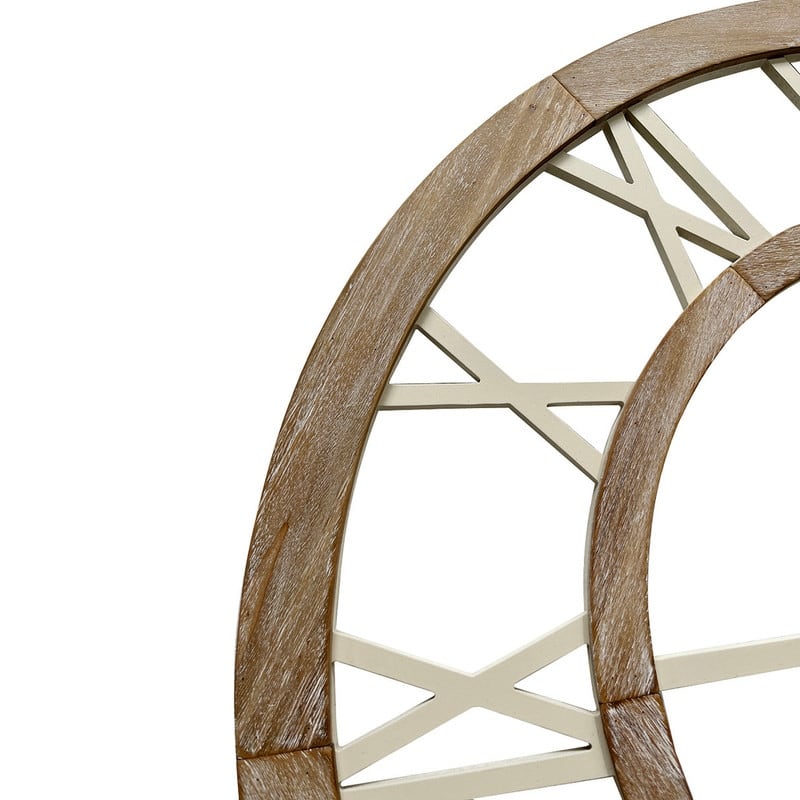 Elara Wood Modern Farmhouse Wall Clock - 33"H x 33"W x 1"D