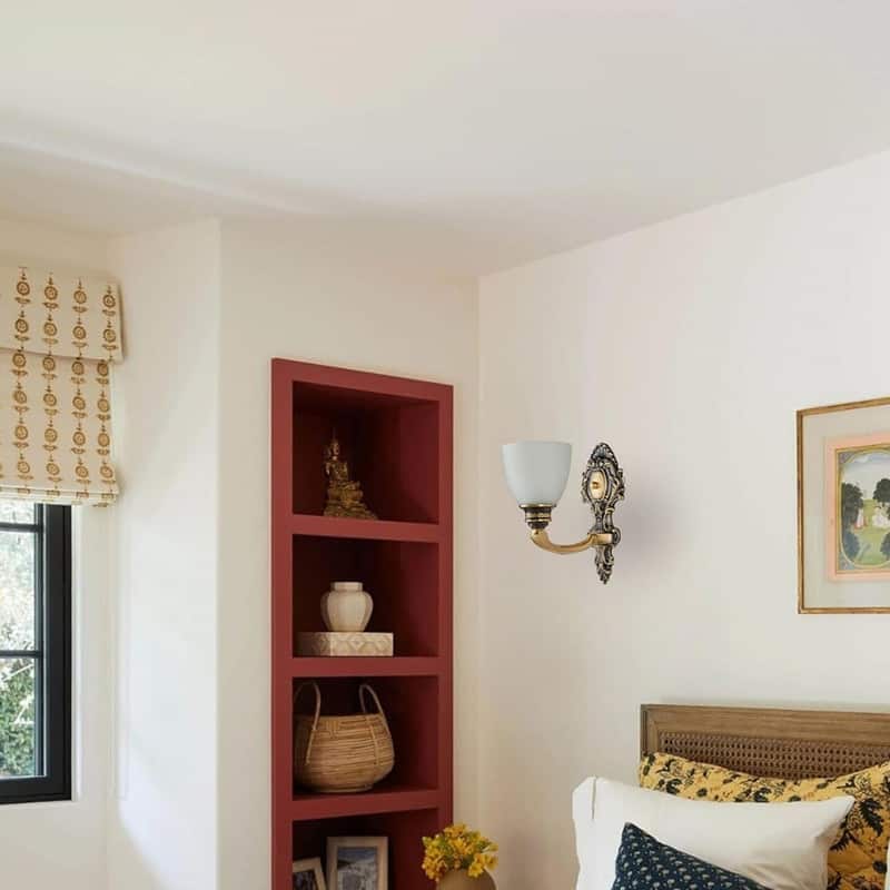 2 Pack bulb light copper light fixture brass, glass wall light