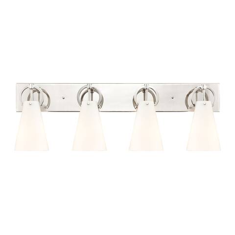 Gabby 4-Light vanity light in Polished Nickel