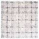 preview thumbnail 3 of 10, SAFAVIEH Fontana Shag Bekin Modern Check 2-inch Thick Rug 10' Square - Grey/Ivory
