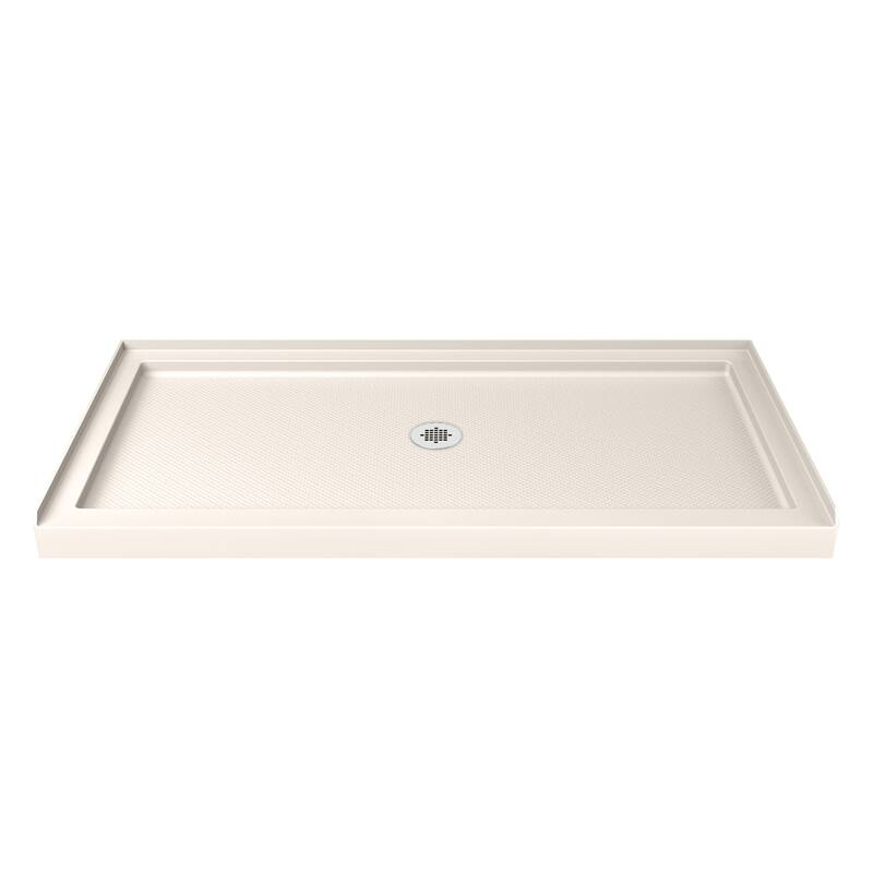 DreamLine SlimLine 32 in. D x 54 in. W x 2 3/4 in. H Single Threshold Shower Base - 32" x 54" - Biscuit Base