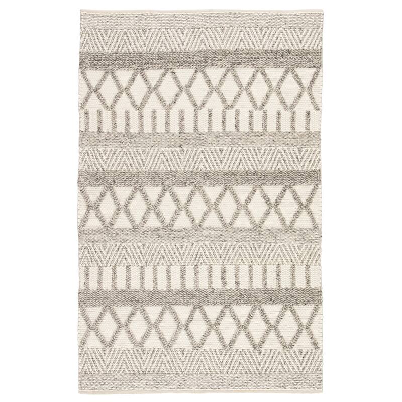 Janson Handmade Wool and Cotton Geometric Area Rug - 5' x 8' - Rectangle