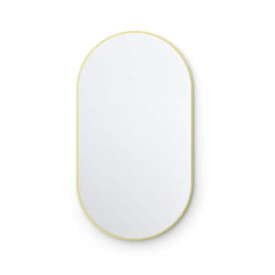 20 x 36 Inch Shatterproof Wall Mount Metal Frame Mirror
