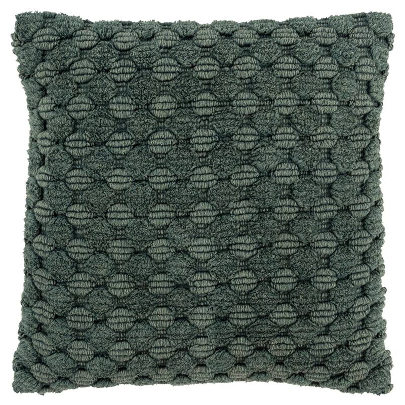 Rizzy Home Woven Textured Solid Throw Pillow - Green - Polyester