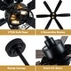 preview thumbnail 11 of 38, Cusp Barn 52/60/72 Inch Farmhouse Caged Ceiling Fan with Lights and Remote, Industiral 6 Speeds Chandelier Ceiling Fan