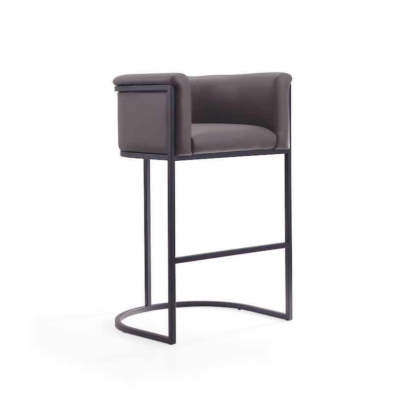 Ceets Leather Contemporary Cosmopolitan Bar Stool - Black