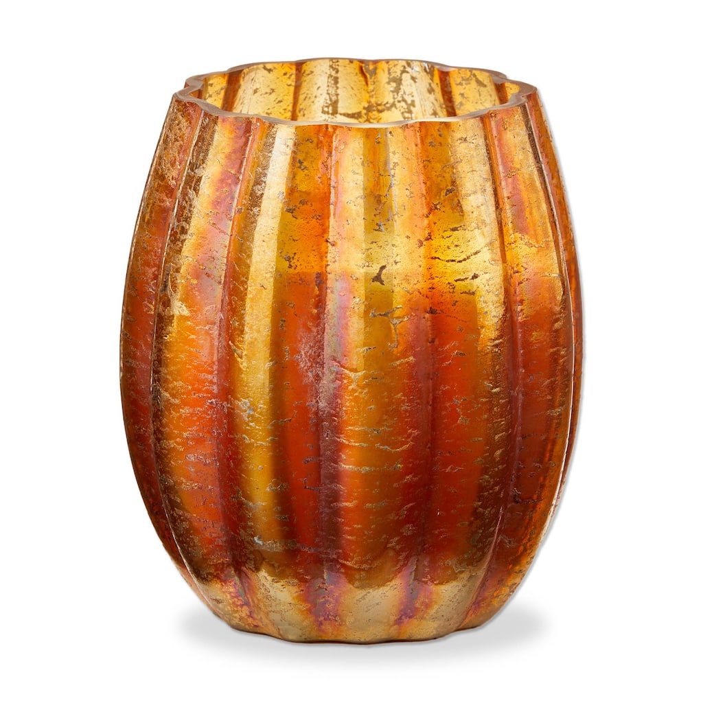 Harvest Pumpkin Scented Candle - Tall Sculpted Wax Candle for Thanksgiving - 14 Hour Burn Time - Multicolor 4x4x4.75 in
