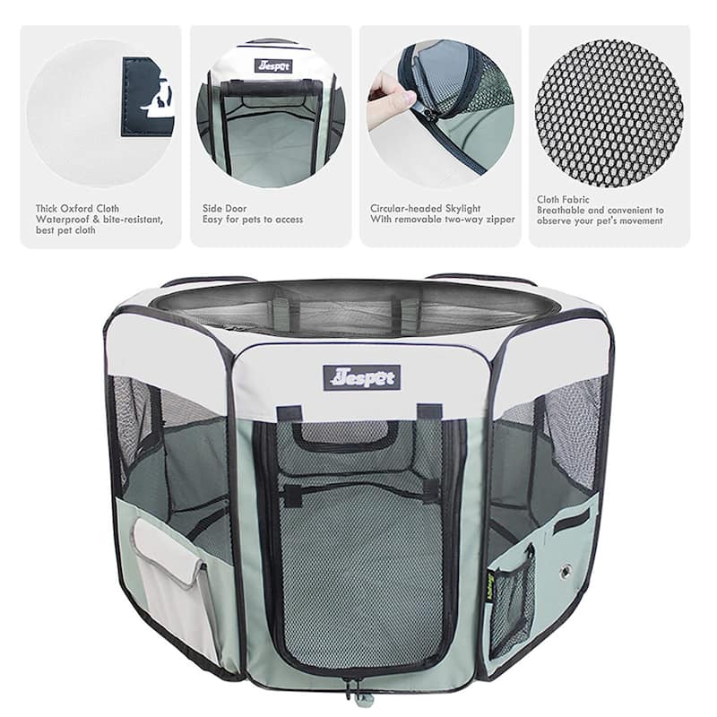 Jespet Soft-Sided Folding Dog & Cat Playpen