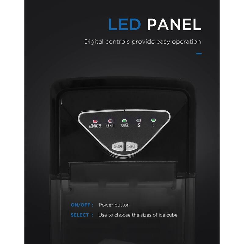 Portable ice maker 26 pounds of ice every 24 hours