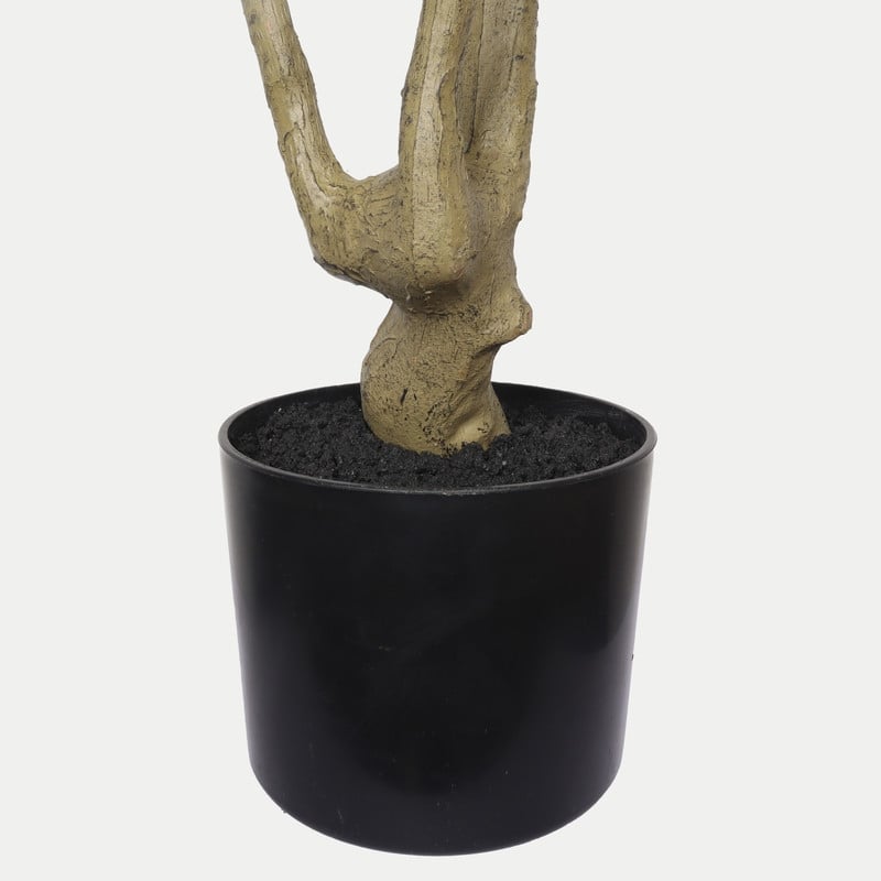 5FT Realistic Artificial Olive Tree in Black Pot - Lifelike Indoor Faux Plant for Home & Office Decor