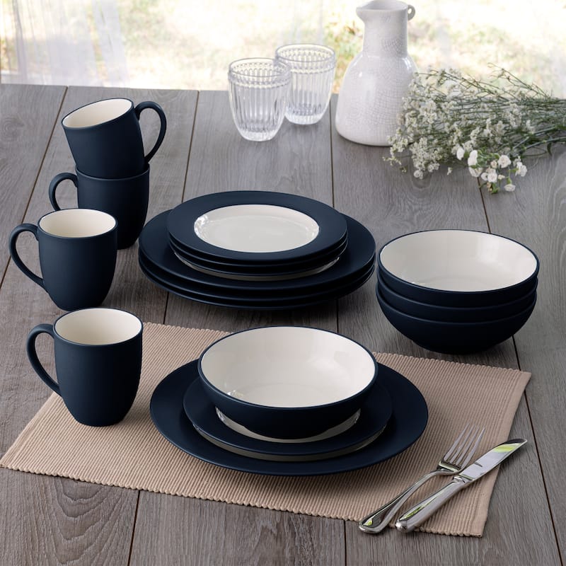 Noritake Colorwave 16-Piece Rim Dinnerware Set, Service For 4