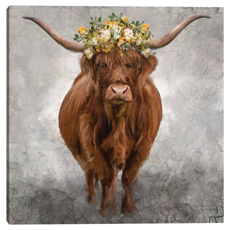 Lady Longhorn by Studio Arts Canvas Art Print