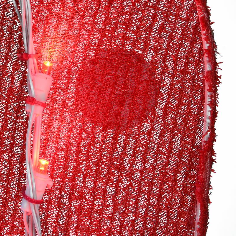 National Tree Company 50 in. Pre-Lit Vintage Vegas Santa Sign - Red - 50 in