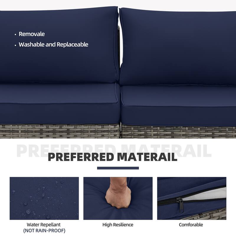 12-Person Patio Conversation Set with Fire Pit Table, All-Weather Wicker Outdoor Furniture