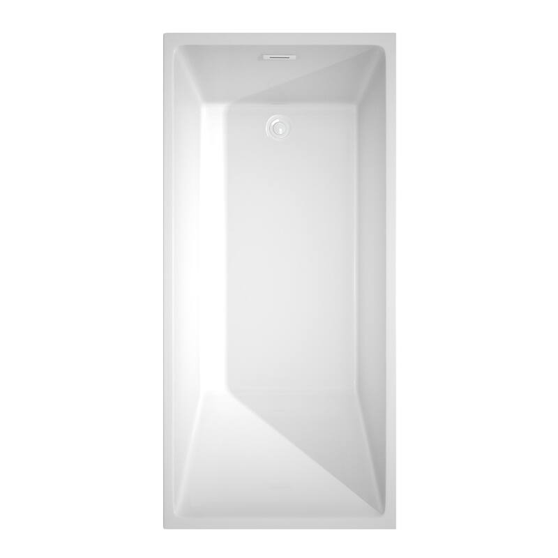 Wyndham Collection Hannah 67" Freestanding Soaking Tub with Tub Filler