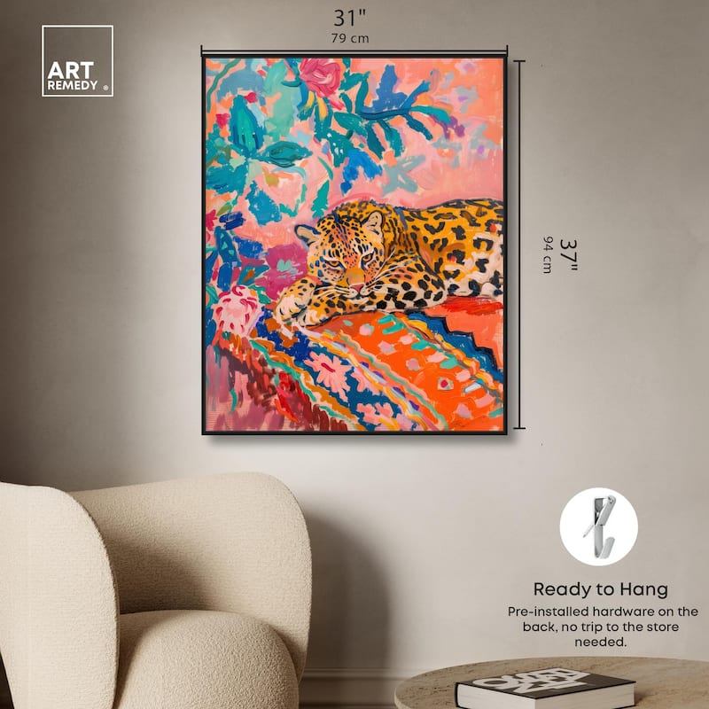 Jungle Cat in Color Canvas by Art Remedy
