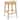 Costway 1/2/4 PCS 29" Teak Wood Bar Stool with Footrest & Saddle Seat