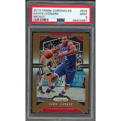 Kawhi Leonard 2019 Panini Chronicles Bronze Basketball Card #505 Graded PSA 9 MINT - 8'6" x 11'6"