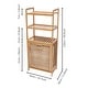 preview thumbnail 4 of 10, Bamboo Laundry Hamper Stand Hamper Cabinet - 20*12*47inch